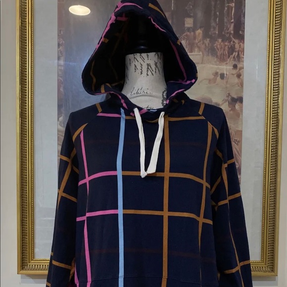 Tomcsanyi PARAD HOODED SWEATSHIRT DRESS 'CHECKED' - Picture 1 of 8
